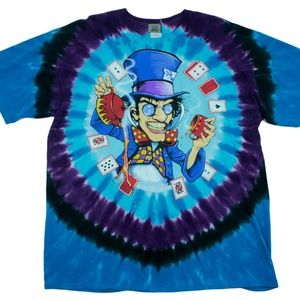 Mad Hatter Alice in Wonderland Tie Dye T-Shirt 2XL